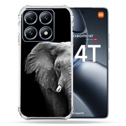 Coque Renforcée Pour Xiaomi 14T Pro Animal Elephant Noir