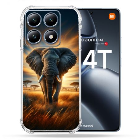 Coque Renforcée Pour Xiaomi 14T Pro Animal Elephant Savane