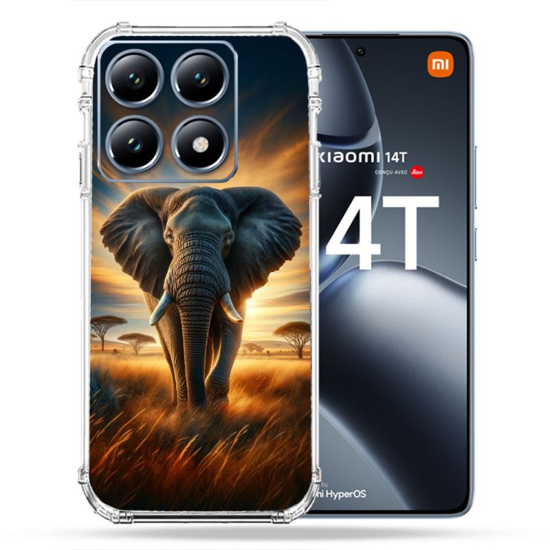 Coque Renforcée Pour Xiaomi 14T Pro Animal Elephant Savane