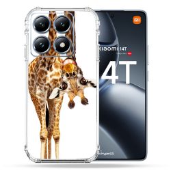 Coque Renforcée Pour Xiaomi 14T Pro Animal Girafe Blanche