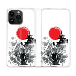 Housse Cuir Portefeuille Pour Iphone 16 Pro Voyage Japon Femme