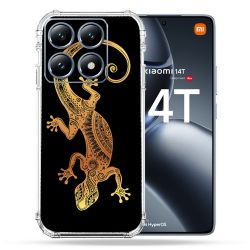 Coque Renforcée Pour Xiaomi 14T Pro Animal Lezard Noir