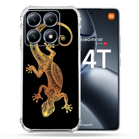 Coque Renforcée Pour Xiaomi 14T Pro Animal Lezard Noir