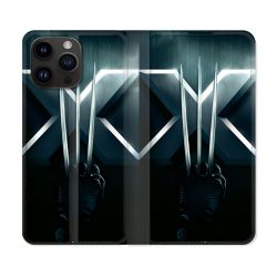 Housse Cuir Portefeuille Pour Iphone 16 Pro Xmen