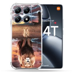 Coque Renforcée Pour Xiaomi 14T Pro Animal Lion Reflet
