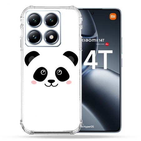 Coque Renforcée Pour Xiaomi 14T Pro Animal Panda Blanc