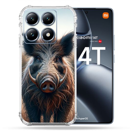 Coque Renforcée Pour Xiaomi 14T Pro Chasse Sanglier Attaque