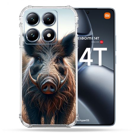 Coque Renforcée Pour Xiaomi 14T Pro Chasse Sanglier Attaque