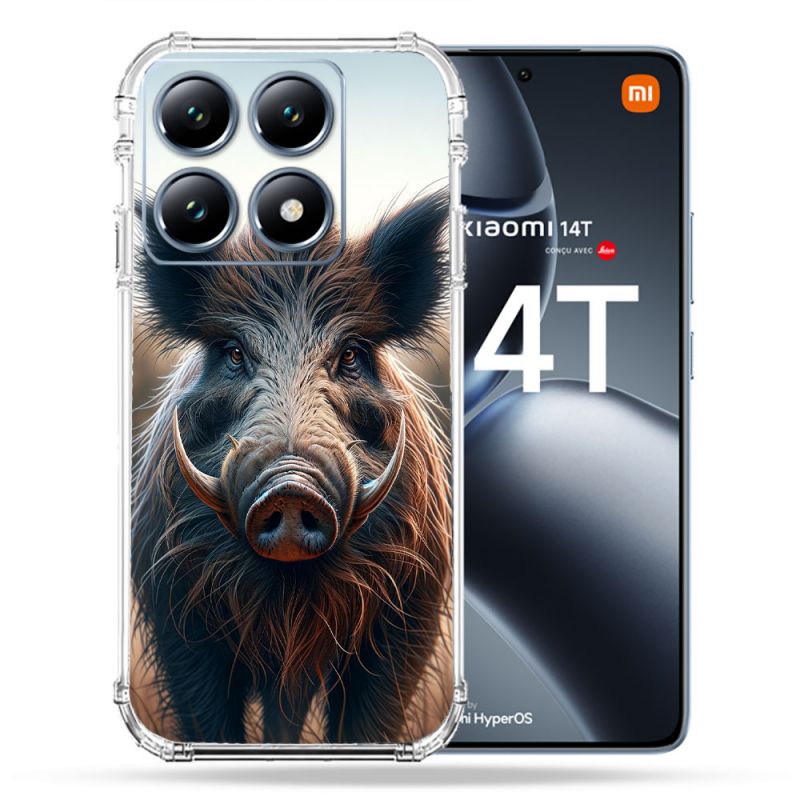 Coque Renforcée Pour Xiaomi 14T Pro Chasse Sanglier Attaque