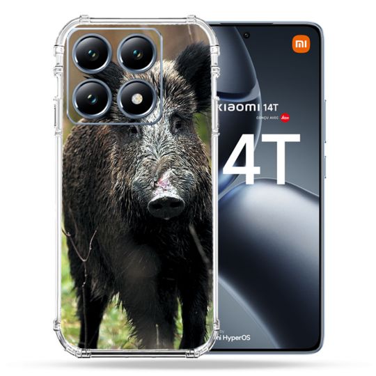 Coque Renforcée Pour Xiaomi 14T Pro Chasse Sanglier bois