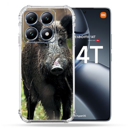 Coque Renforcée Pour Xiaomi 14T Pro Chasse Sanglier bois