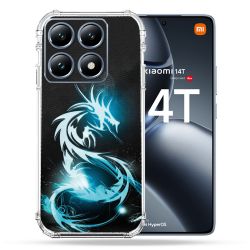 Coque Renforcée Pour Xiaomi 14T Pro Fantastique Dragon Bleu