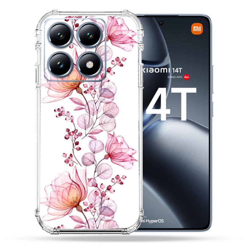 Coque Renforcée Pour Xiaomi 14T Pro Fleur Eclosion