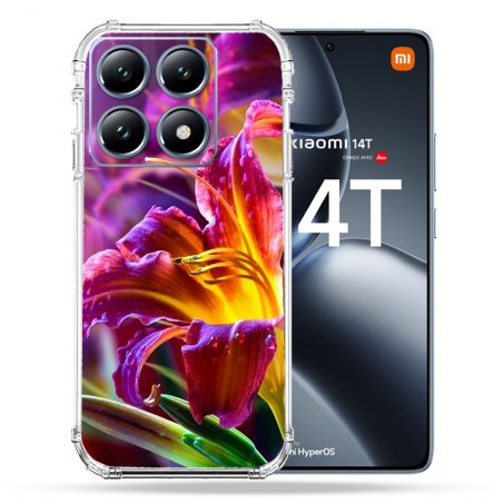 Coque Renforcée Pour Xiaomi 14T Pro Fleur Lys Color