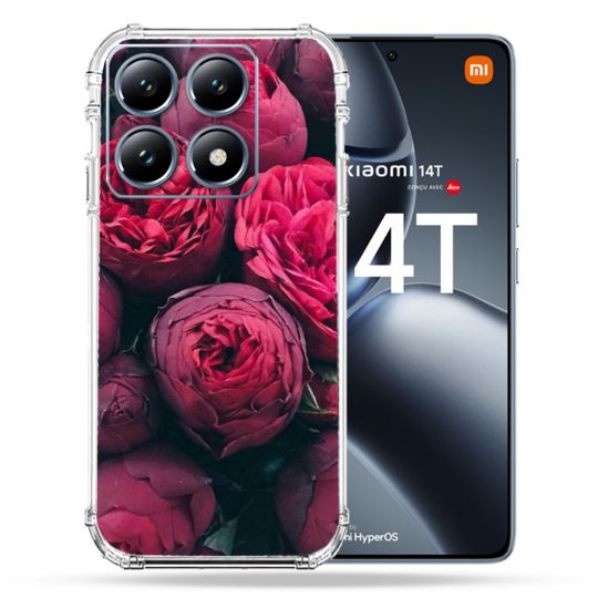 Coque Renforcée Pour Xiaomi 14T Pro Fleur Pivoine