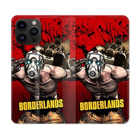 Housse Cuir Portefeuille Pour Iphone 16 Pro Plus Borderland
