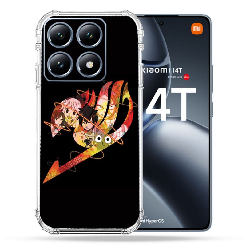 Coque Renforcée Pour Xiaomi 14T Pro Manga Fairy Tail Logo Noir