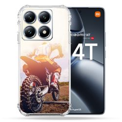 Coque Renforcée Pour Xiaomi 14T Pro Moto Cross Soleil