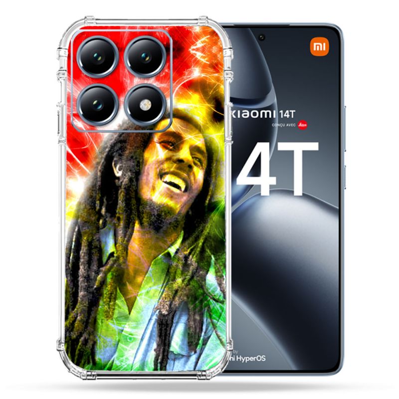 Coque Renforcée Pour Xiaomi 14T Pro Musique Bob Marley Color