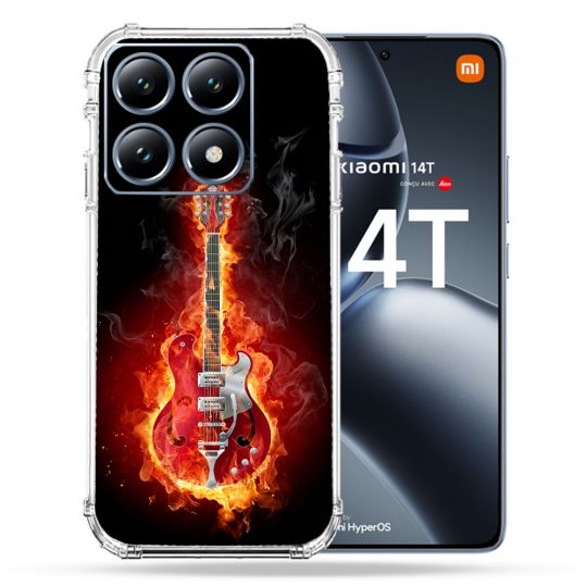 Coque Renforcée Pour Xiaomi 14T Pro Musique Guitare Electrique