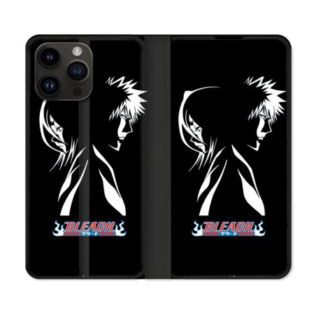Housse Cuir Portefeuille Pour Iphone 16 Pro Plus Manga Bleach Duo