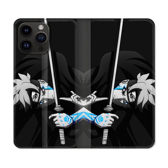 Housse Cuir Portefeuille Pour Iphone 16 Pro Plus Manga Boruto Epée