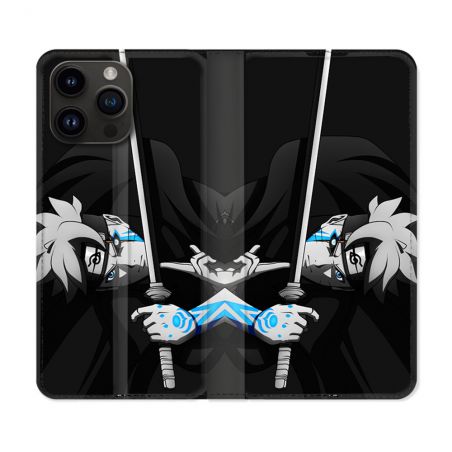 Housse Cuir Portefeuille Pour Iphone 16 Pro Plus Manga Boruto Epée
