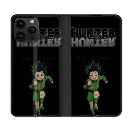 Housse Cuir Portefeuille Pour Iphone 16 Pro Plus Manga Hunter X Hunter Gon