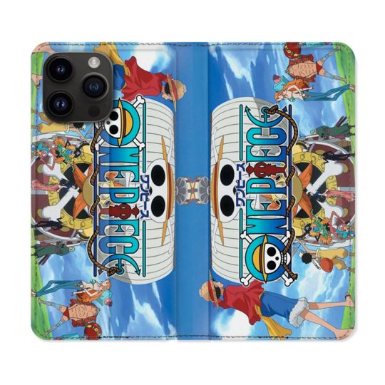 Housse Cuir Portefeuille Pour Iphone 16 Pro Plus Manga One Piece Sunny