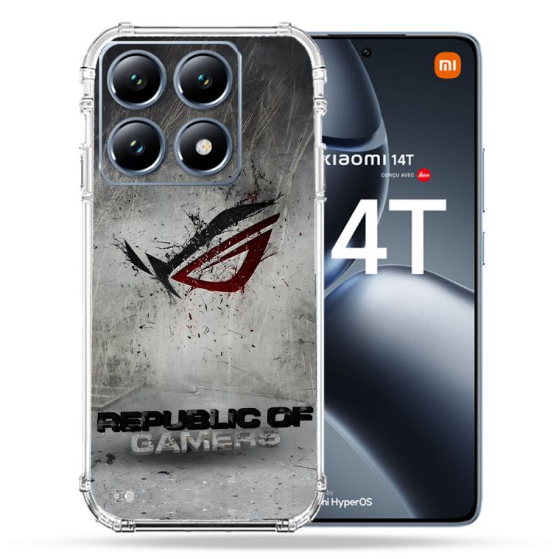 Coque Renforcée Pour Xiaomi 14T Pro ROG Gris
