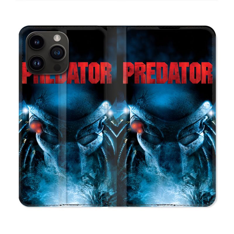 Housse Cuir Portefeuille Pour Iphone 16 Pro Plus Predator Affiche
