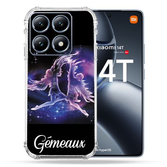 Coque Renforcée Pour Xiaomi 14T Pro Signe Zodiaque 2 Gémeaux