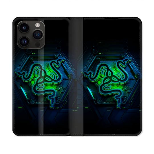 Housse Cuir Portefeuille Pour Iphone 16 Pro Plus Razer