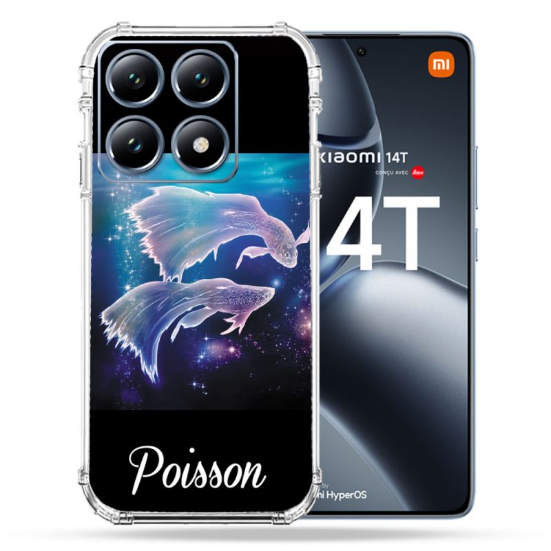 Coque Renforcée Pour Xiaomi 14T Pro Signe Zodiaque 2 Poisson