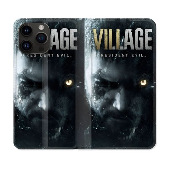 Housse Cuir Portefeuille Pour Iphone 16 Pro Plus Resident Evil