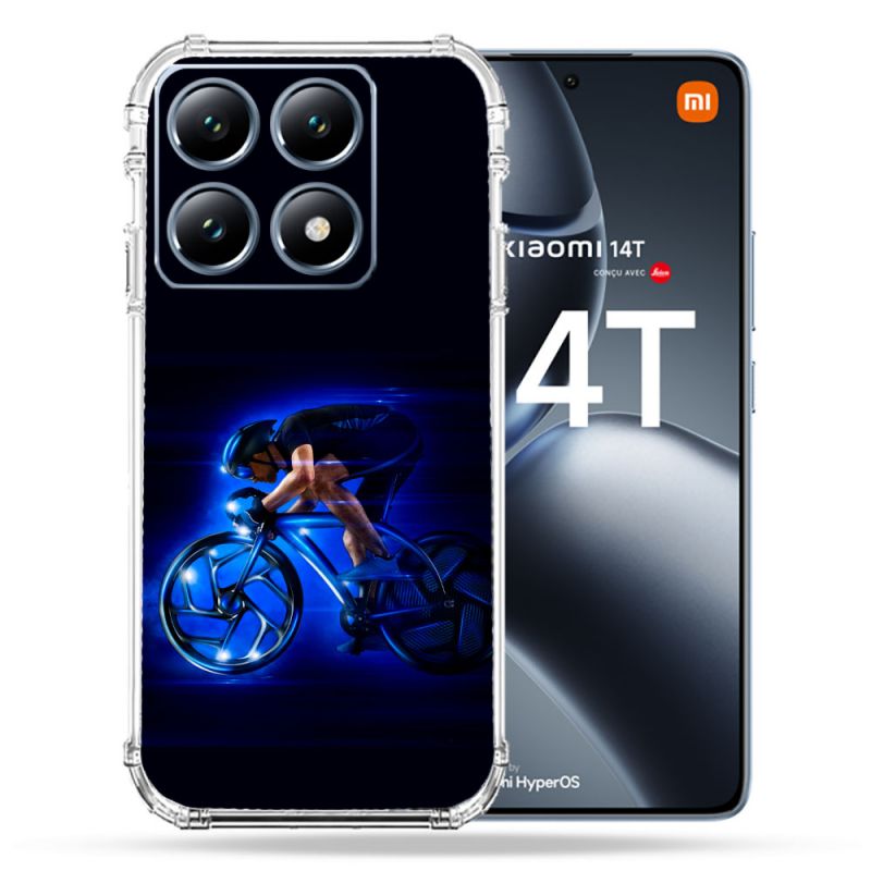 Coque Renforcée Pour Xiaomi 14T Pro Sport Cyclisme Bleu