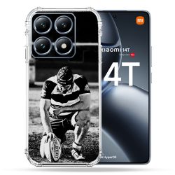 Coque Renforcée Pour Xiaomi 14T Pro Sport Rugby Noir Blanc