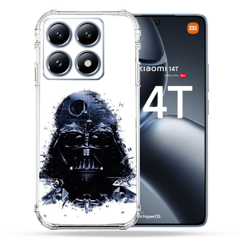 Coque Renforcée Pour Xiaomi 14T Pro Star Wars - Dark Vador Blanc