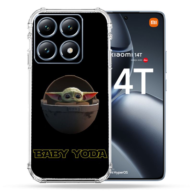 Coque Renforcée Pour Xiaomi 14T Pro Star Wars - Yoda bebe noir