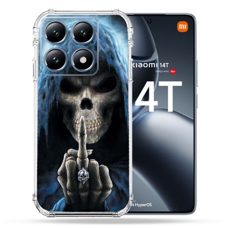 Coque Renforcée Pour Xiaomi 14T Pro Tete de Mort Doigt