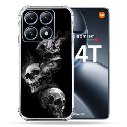 Coque Renforcée Pour Xiaomi 14T Pro Tete de Mort Triple