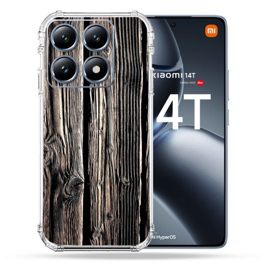 Coque Renforcée Pour Xiaomi 14T Pro Texture Bois