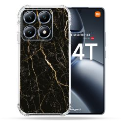 Coque Renforcée Pour Xiaomi 14T Pro Texture Marbre Noir