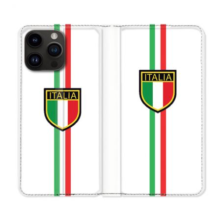 Housse Cuir Portefeuille Pour Iphone 16 Pro Plus Voyage Italie 3 Blanc