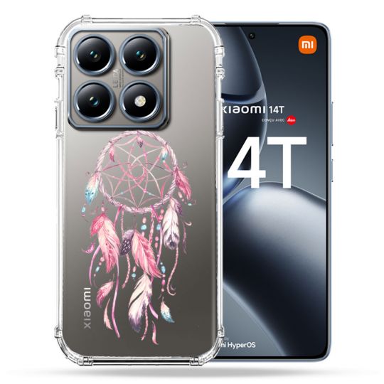 Coque Transparente Pour Xiaomi 14T Pro Attrape Reve Rose