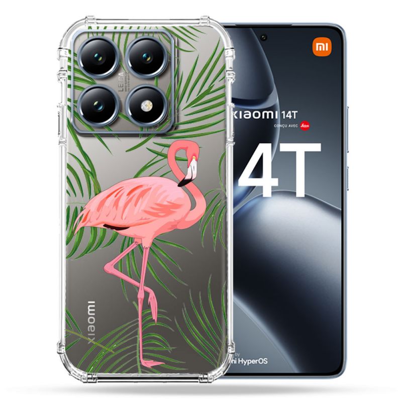 Coque Transparente Pour Xiaomi 14T Pro Flamant Rose