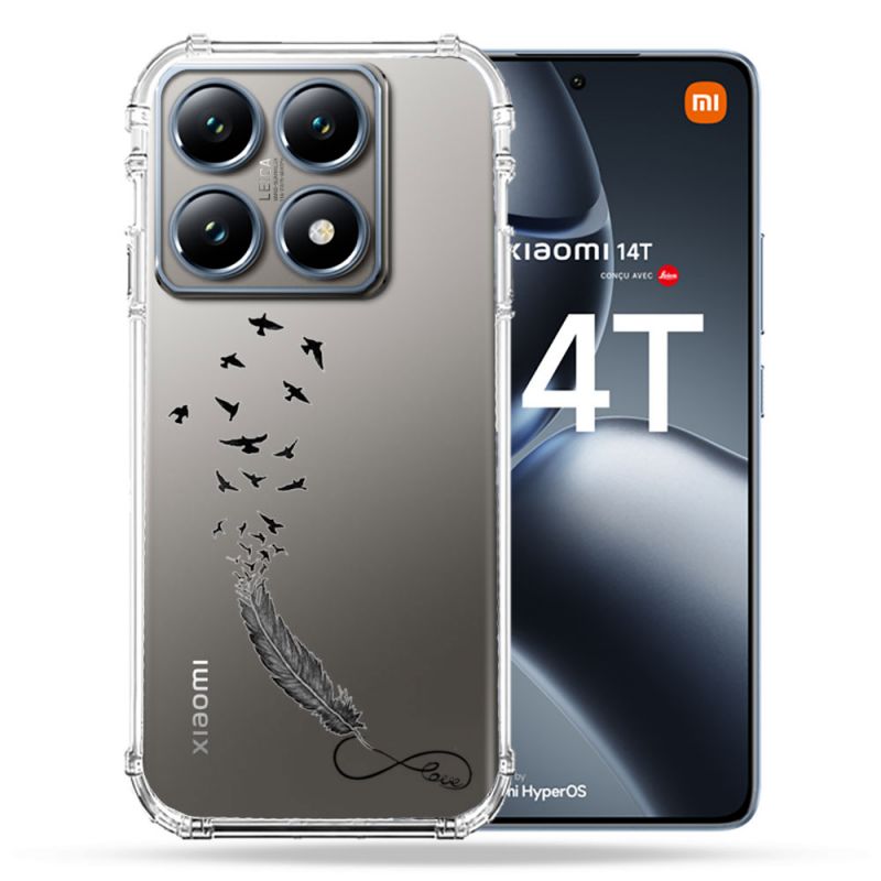 Coque Transparente Pour Xiaomi 14T Pro Plume Infini