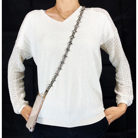 Coque Transparente Pour Xiaomi 14T Pro Lanière / Cordon Bijou Diamant Argent