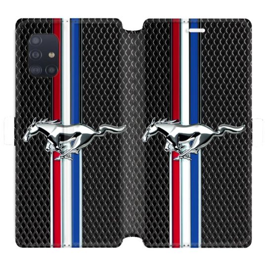 Housse cuir portefeuille pour Samsung Galaxy A51 4G Mustang