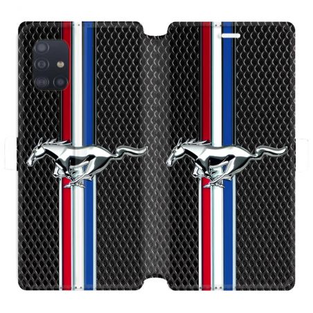 Housse cuir portefeuille pour Samsung Galaxy A51 4G Mustang